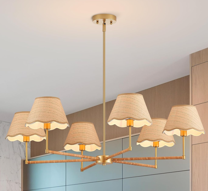 Rattan Woven Bohemian Handmade Farmhouse Chandelier